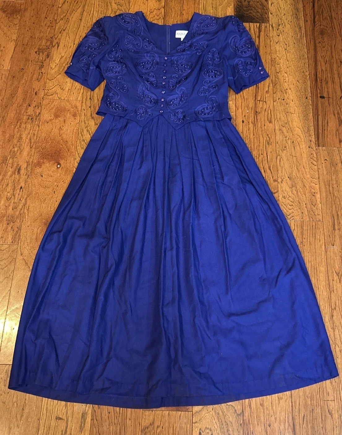 Plaza South 1995 Royal Purple Dress Size 8 Rayon