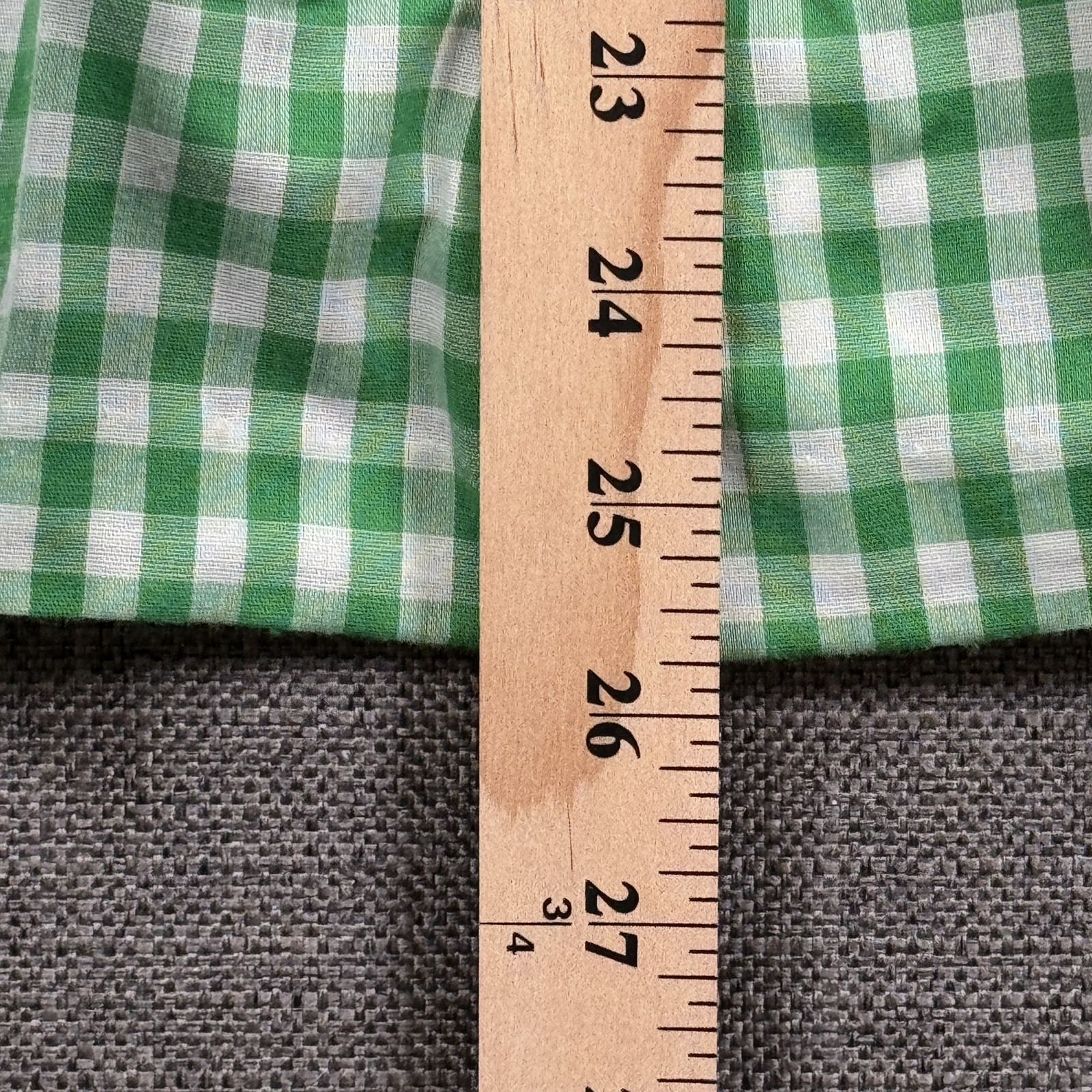 Handmade VTG Green White Gingham Pinafore Dress Womens Small Cottage Core Dance