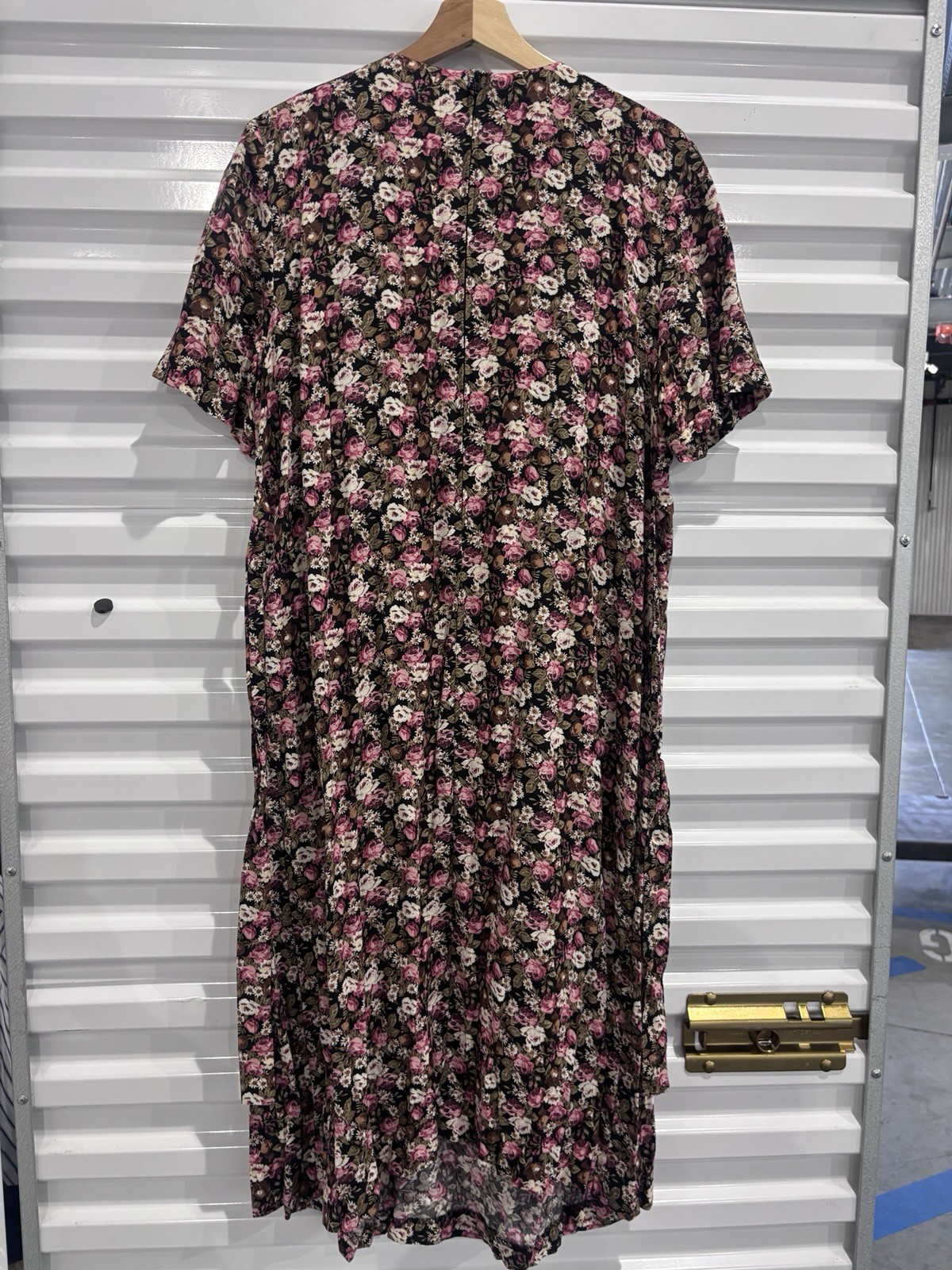VTG 90s Amanda Nicole Floral Prairie Dress Lace Collar Size M Cottage Core Midi