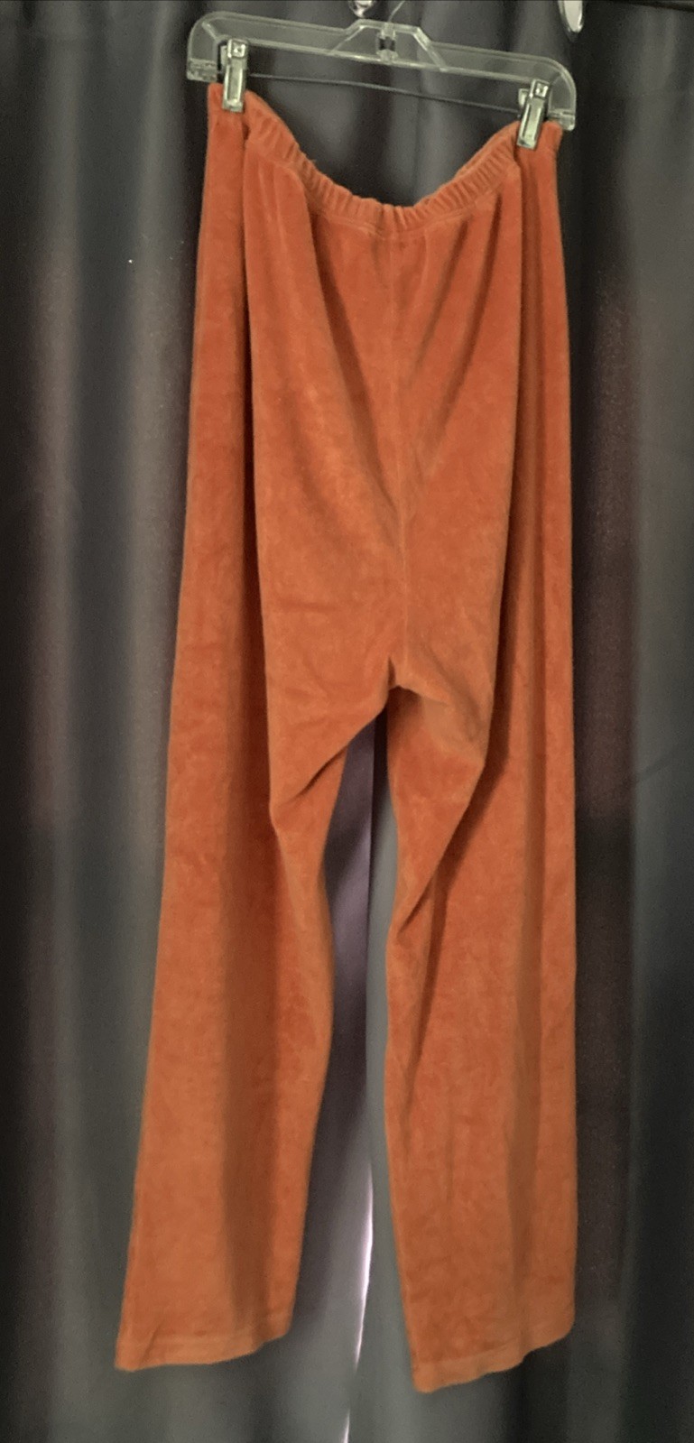 Vintage 80s Real Clothes by Saks Fifth Ave Sz M Orange Terry Cloth Pull-On Pants