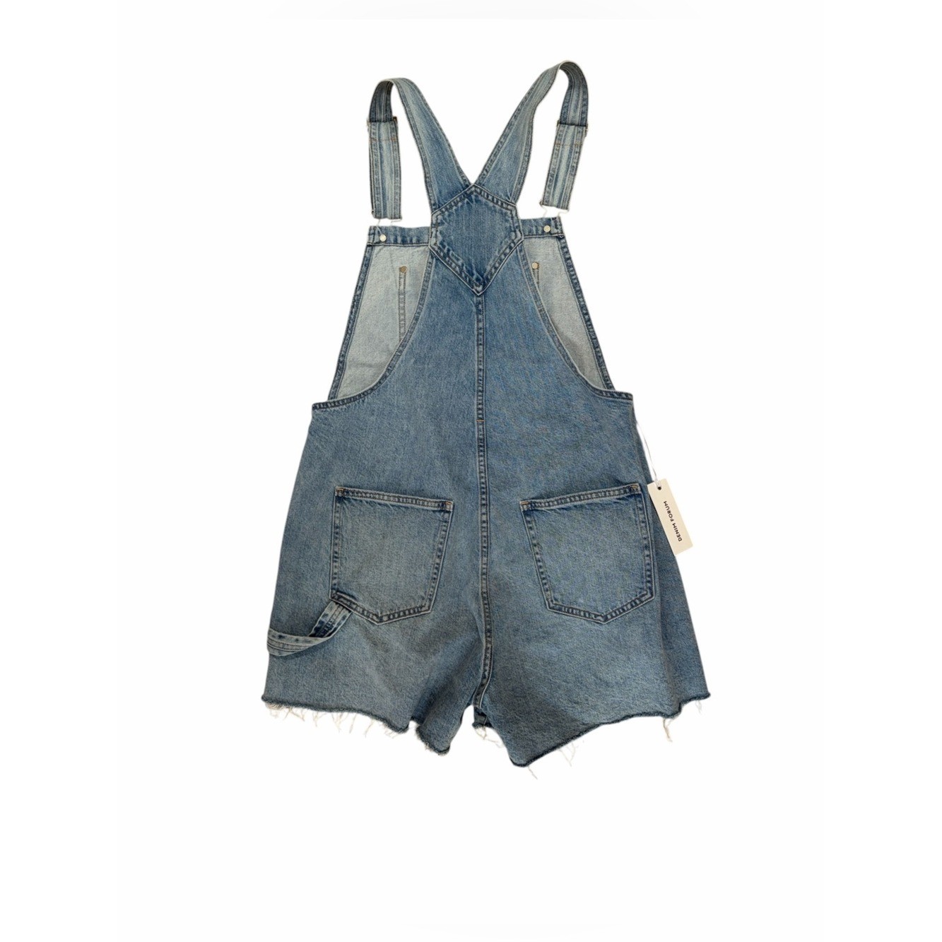 Denim Forum 90s Sylvie Jean short overalls size medium, nwt