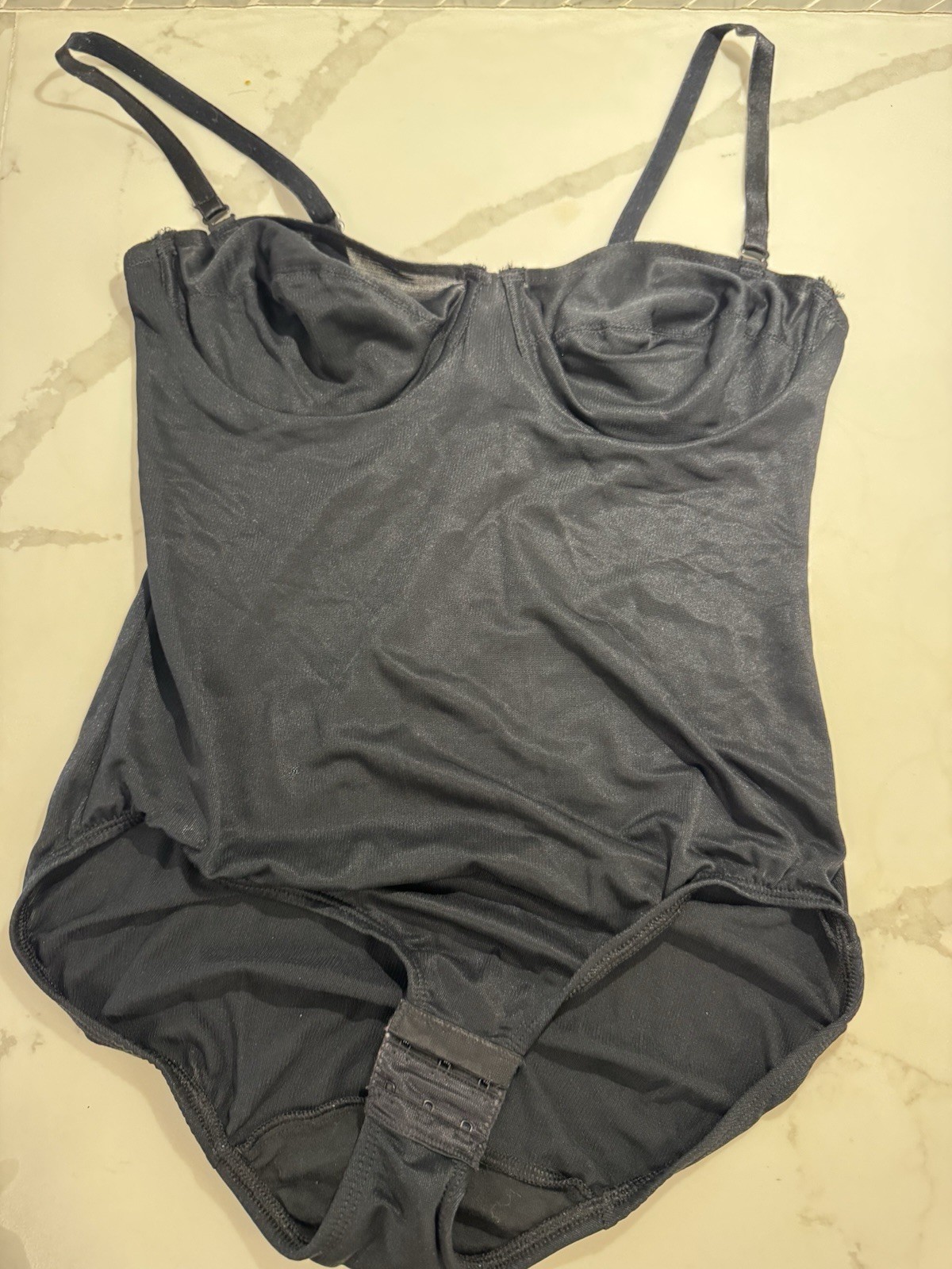 Weight Watchers in Control Bodysuit Shaper Girdle 38C Sheer Grunge Whimsigoth