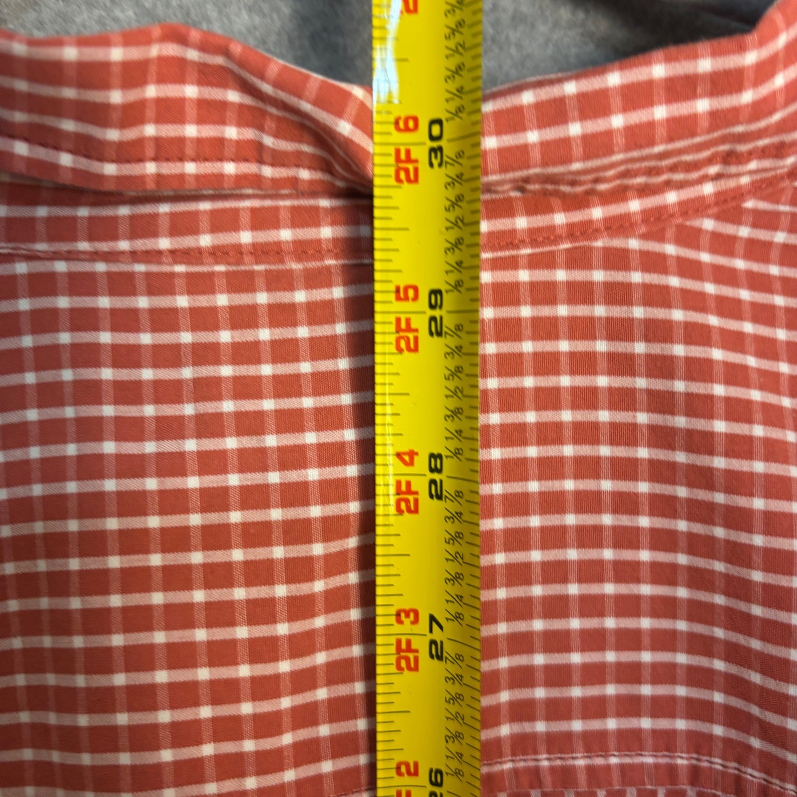 Old Navy The Classic Shirt XXL Oversized Red Gingham Button Front Cotton
