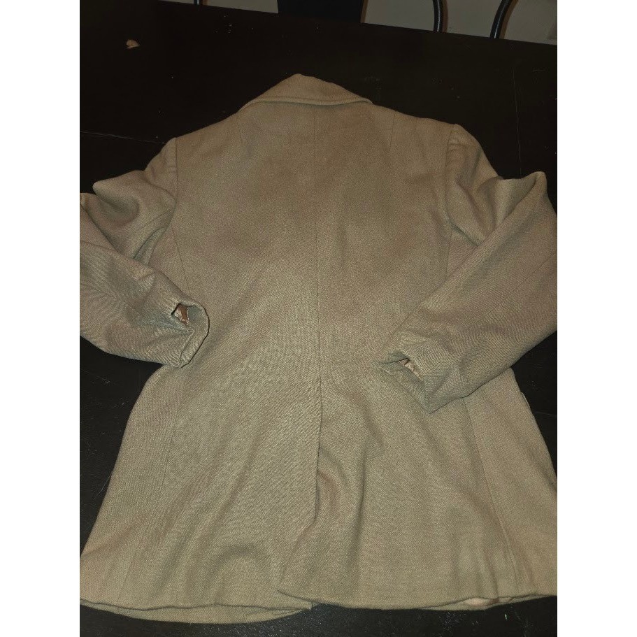 Ah! Austin Hill Womens Tan Wool Blend 3 Button Blazer Jacket Lined Vintage