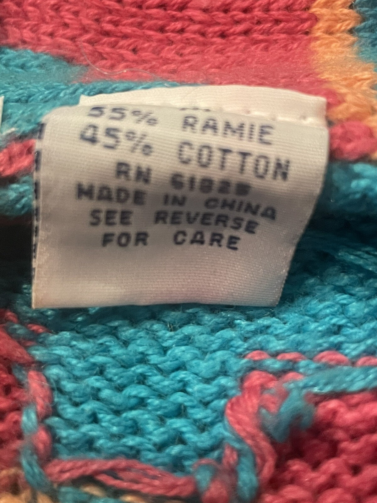 RARE Vintage Southwestern Sweater Vest Size Medium Colorful Plant Fiber Fabric