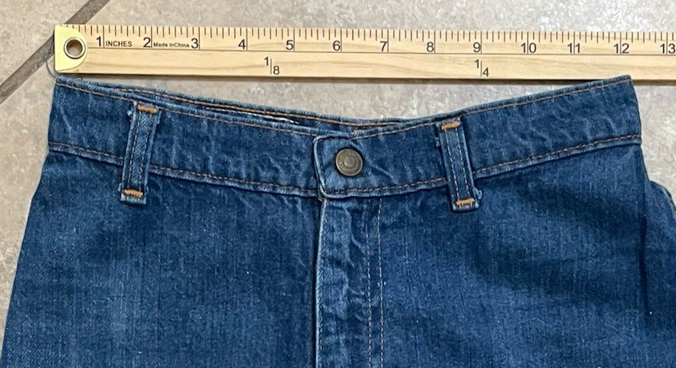 Vtg Levi’s White Label Orange Tab Jeans Custom 24×27 Scovill Zipper Snap Button