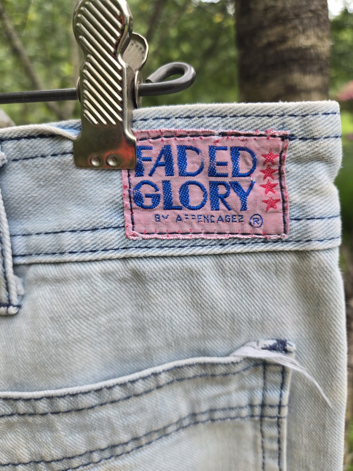 Vintage 1970s Faded Glory Bell Bottom Jeans Women’s Distressed Wildcat Denim