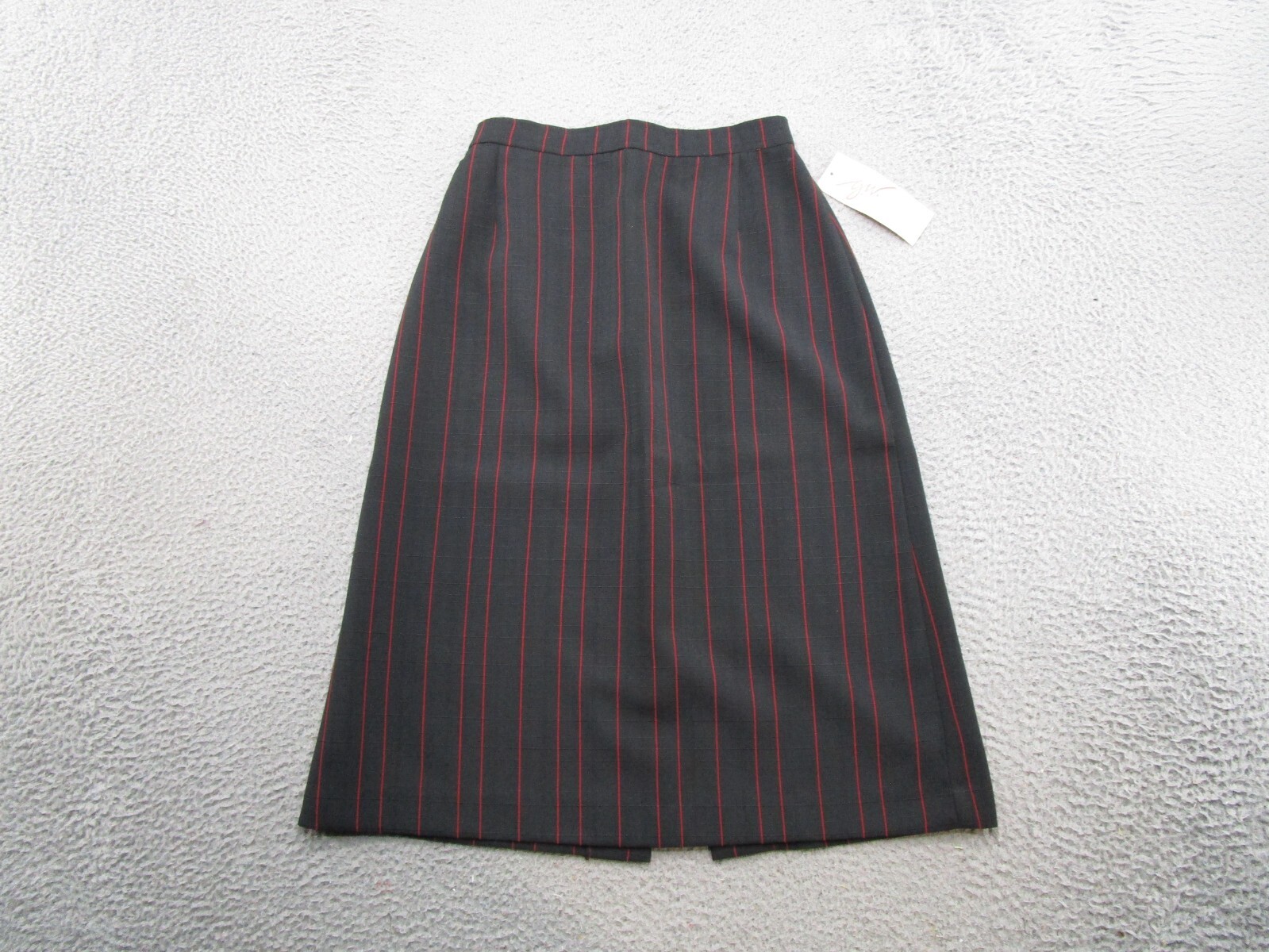 Vintage 80s GW Originals Back Slit Modest Skirt Size 14 Plaid Elastic Waist NEW