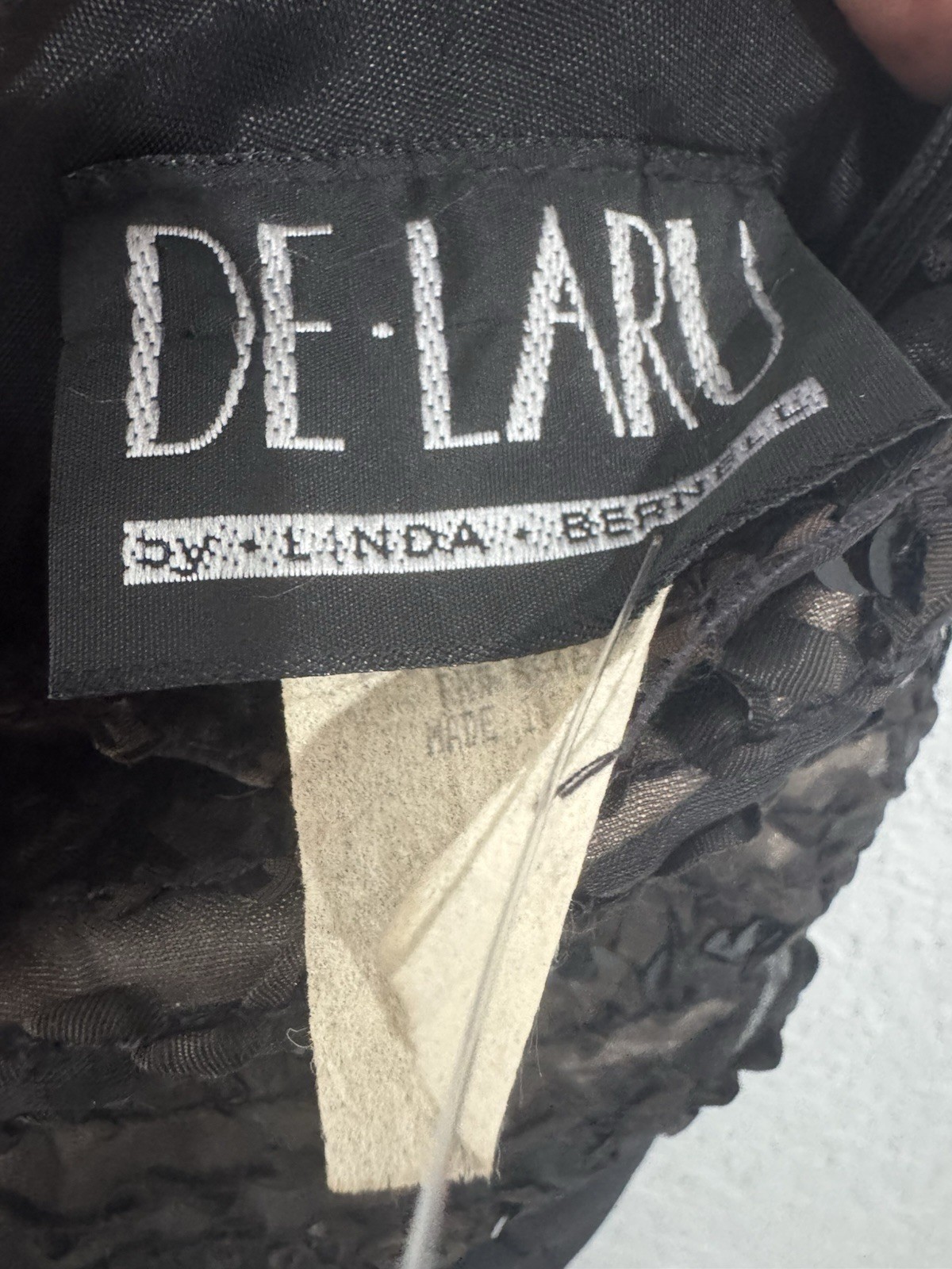 De Laru By Linda Bernell Gown Dress Size 3/4 Black & Brown Cross Cross Straps