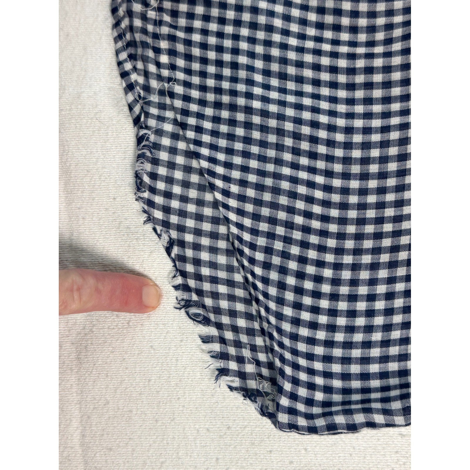 Lee Western Shirt Womens 9/10 Blue Gingham Pearl Snap Vintage Lady Lee USA Fair