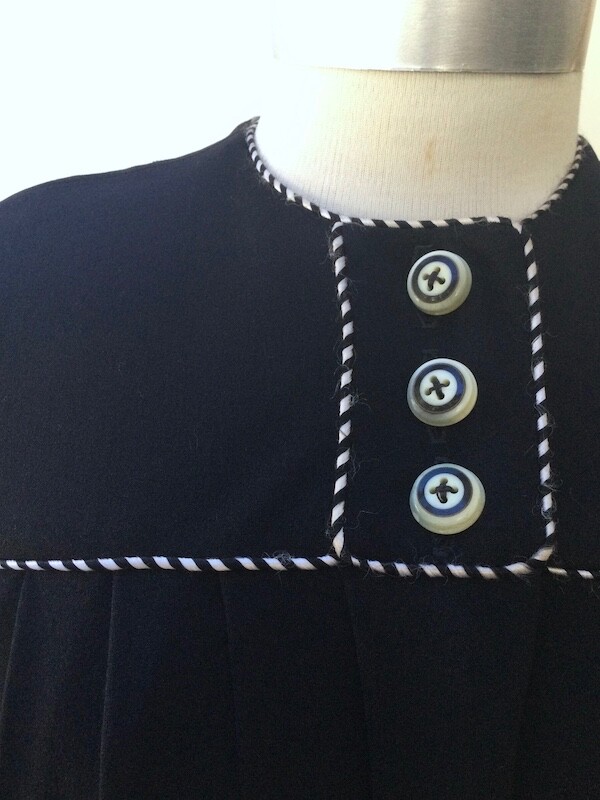 Vintage 1970’s John Bates Jean Varon Long Black Jersey Dress