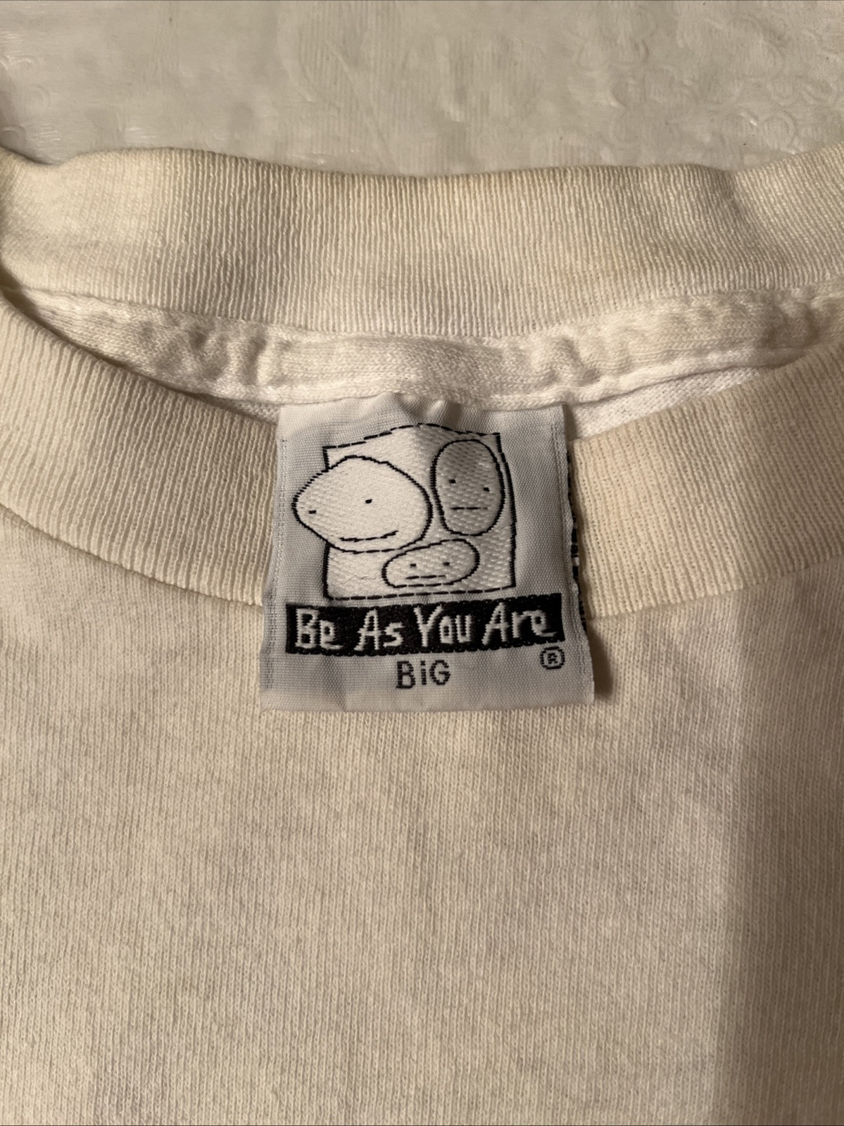 vtg 1999 MADE IN USA Margarita Girl cartoon Be As You Are white shirt XL womens
