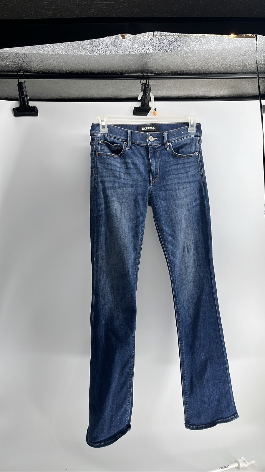 Women’s Blue Denim Mid Rise barley boot Jeans Stretch Size 6