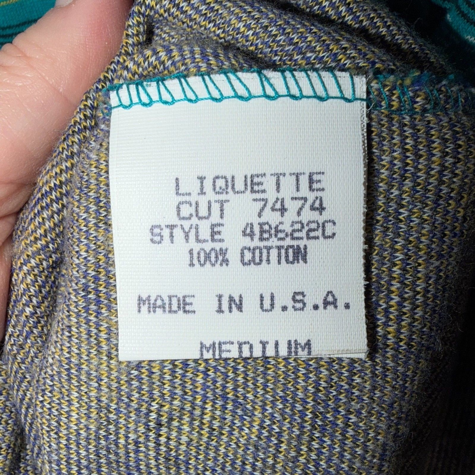 Vintage Christian de Castelnau Teal Cotton Maxi Sweatshirt Dress M Folk USA