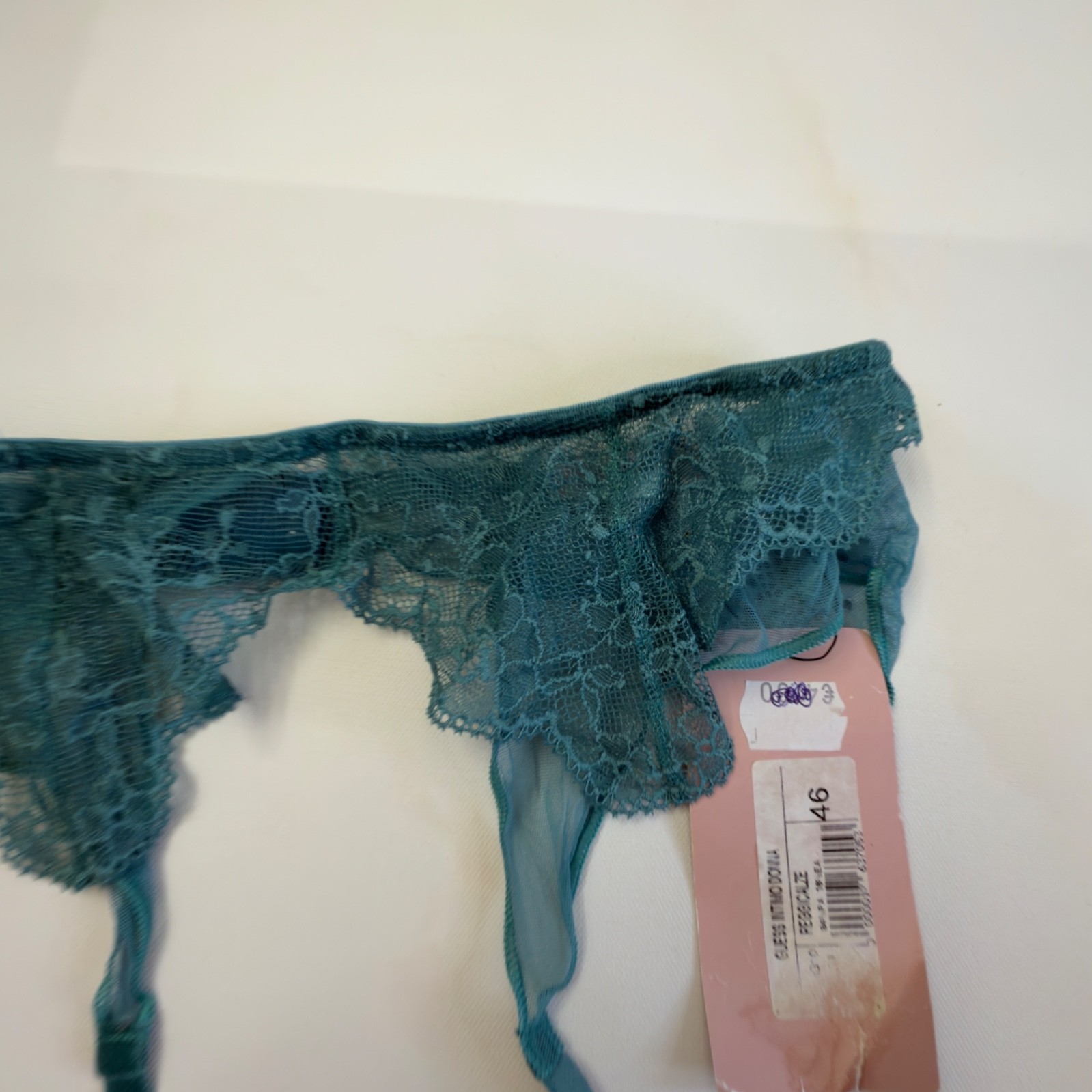 GUESS Women’s Lace Suspender Belt Garter Belt Green Size XL / EU 46 Nwt.