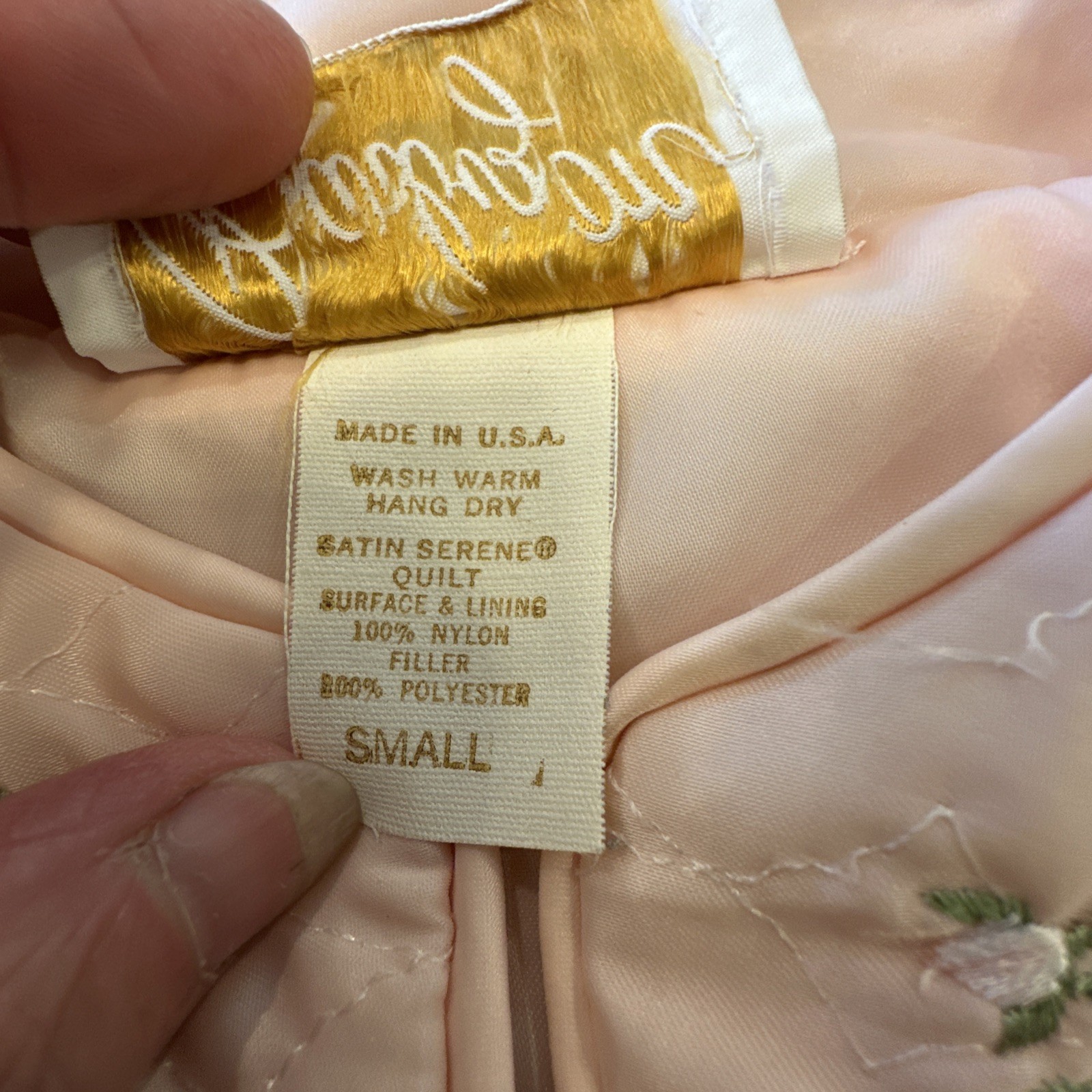VTG 1950s Barbizon Ladies Nylon Quilted Bed Jacket Soft Pink Sz Small