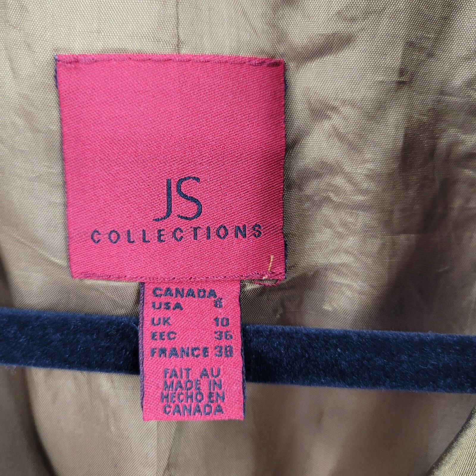 Vintage 80’s Blouse 8 Bronze Formal Metallic Dagger Collar Jewel Buttons Glam