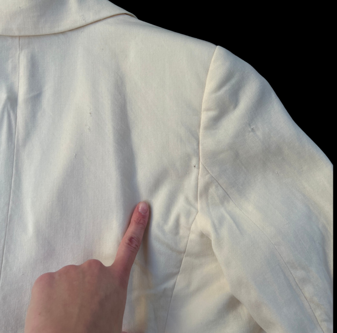 1980s Ivory White Wool Pendleton Double-Breasted Blazer 16b Old Money Preppy
