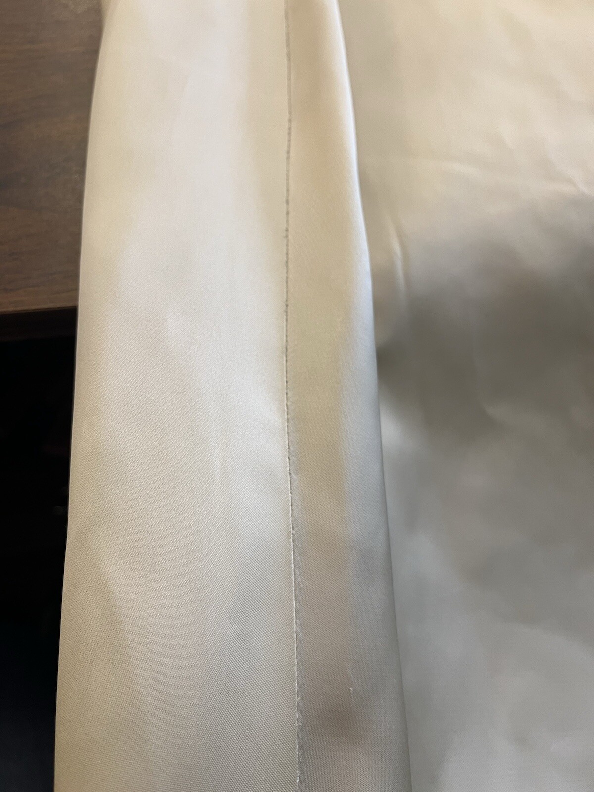 Vintage 1960s Champagne Satin Strapless Wedding Gown, XS