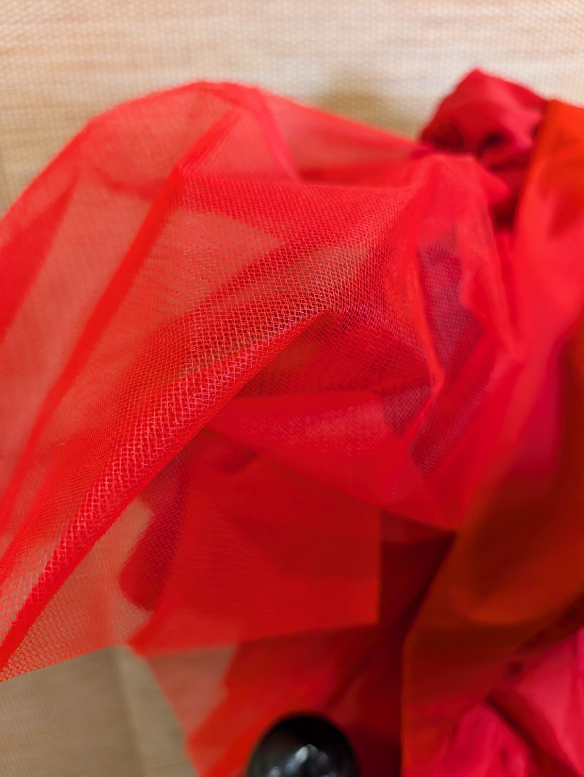Vintage Morton Myles For The Warrens Size 12 Red Dress Drop Waist Rosette USA