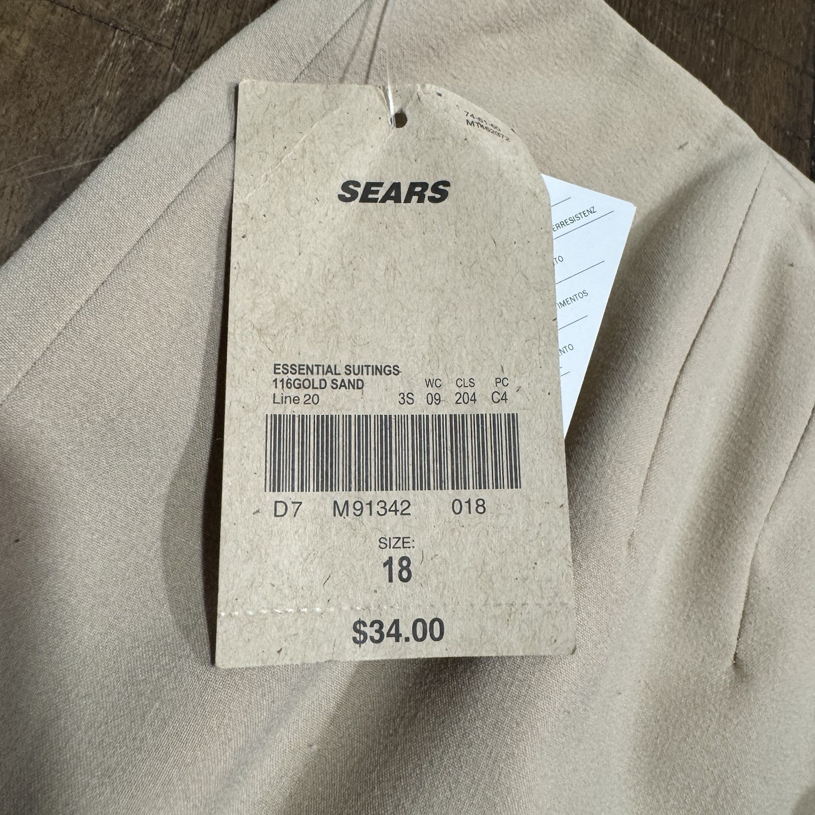 Vtg NWT Apostrophe Essentials Maxi Skirt Women’s Sz 18 Beige Slit Lined Stretch