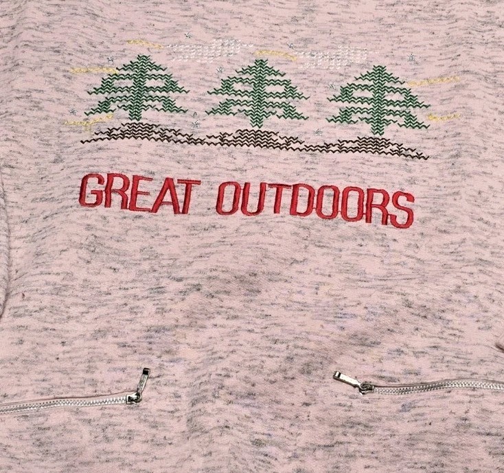 Vintage 80’s Marcy’n Me Great Outdoors Embroidered Cross stitch Sweatshirt