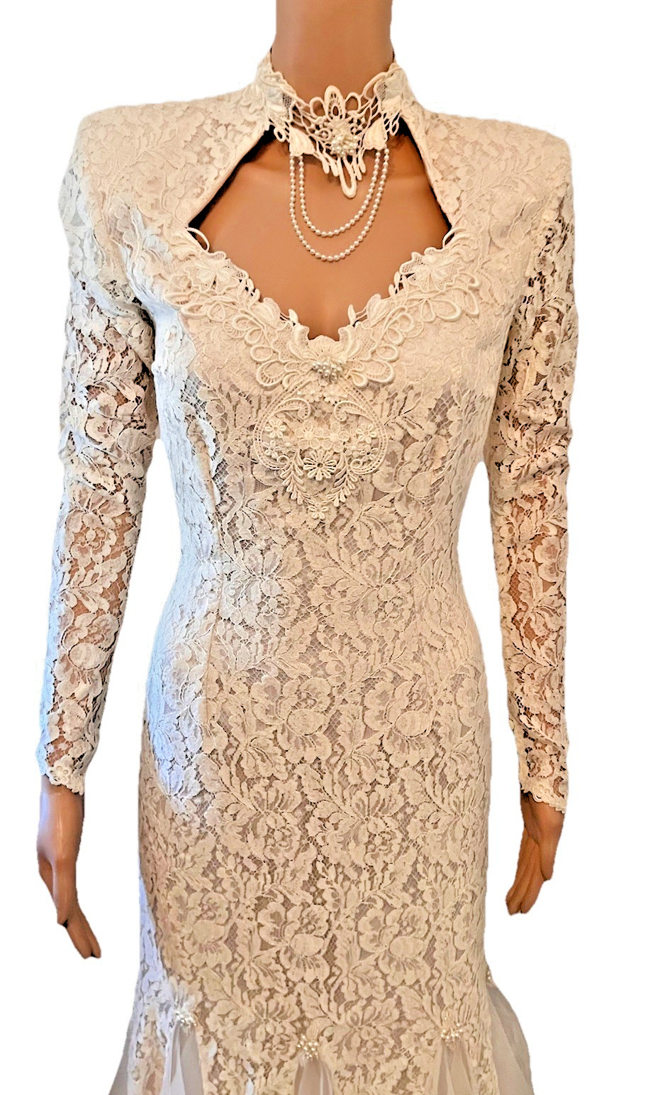 Gorgeous VTG 80s Susan Lane’s Country Elegance Cottagecore Lace Wedding Dress 6