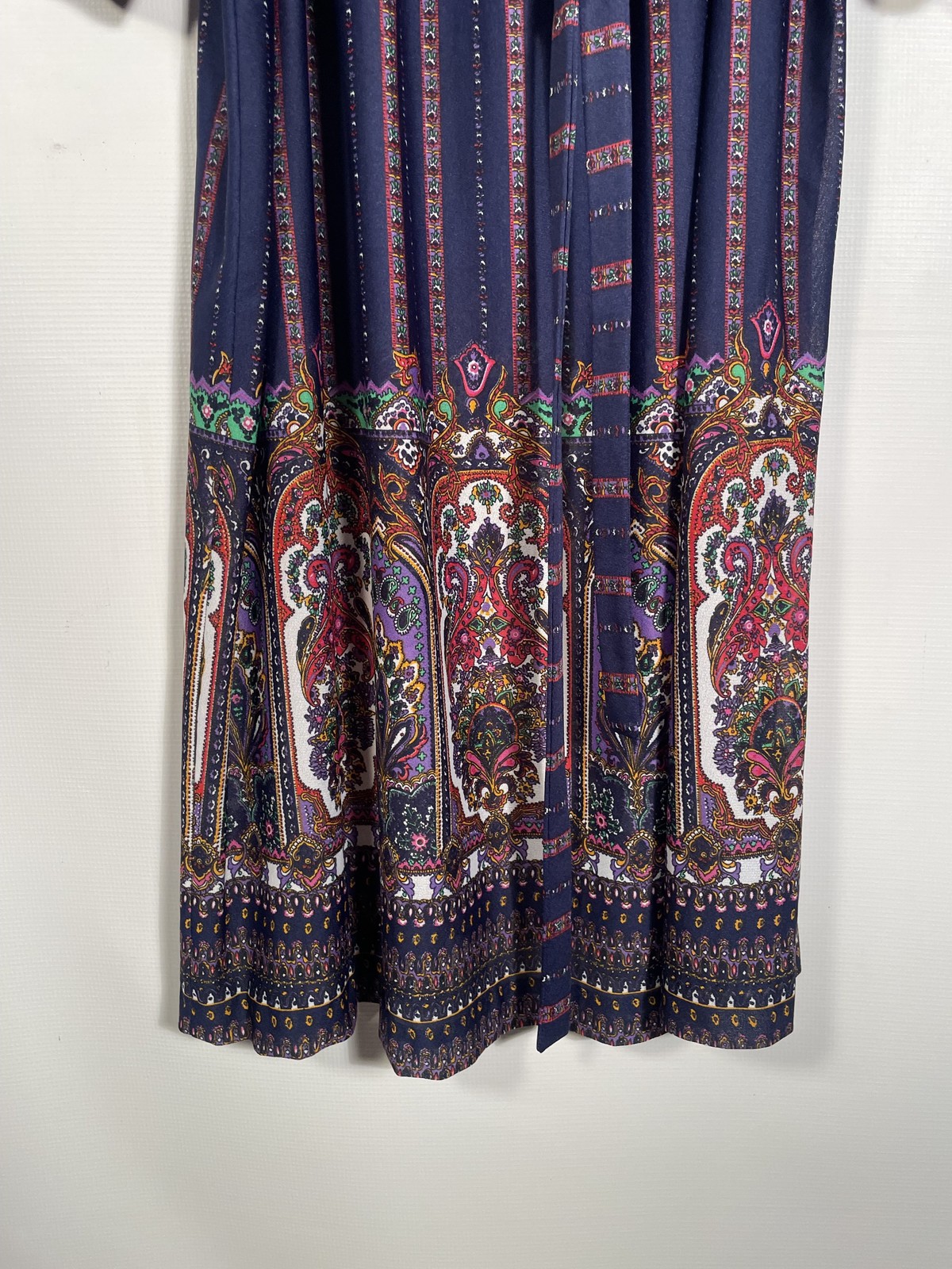 Vintage 1970s Paisley Print Dress One Size Fits Most