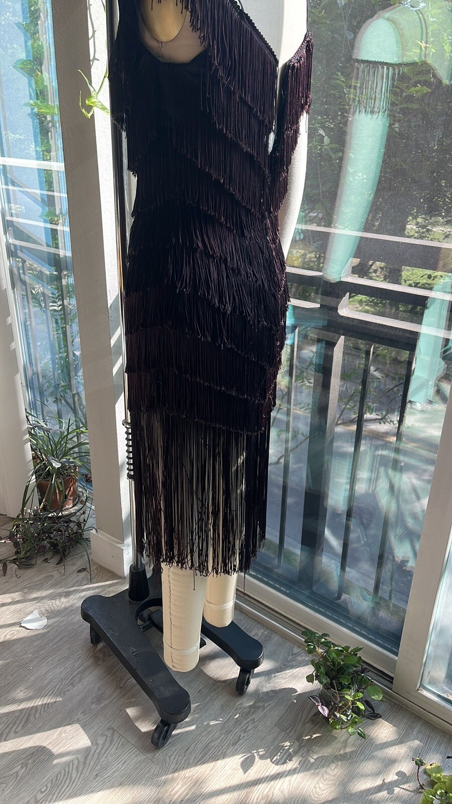 Vintage 80s TD4 by Electra Fringed Flapper Dress