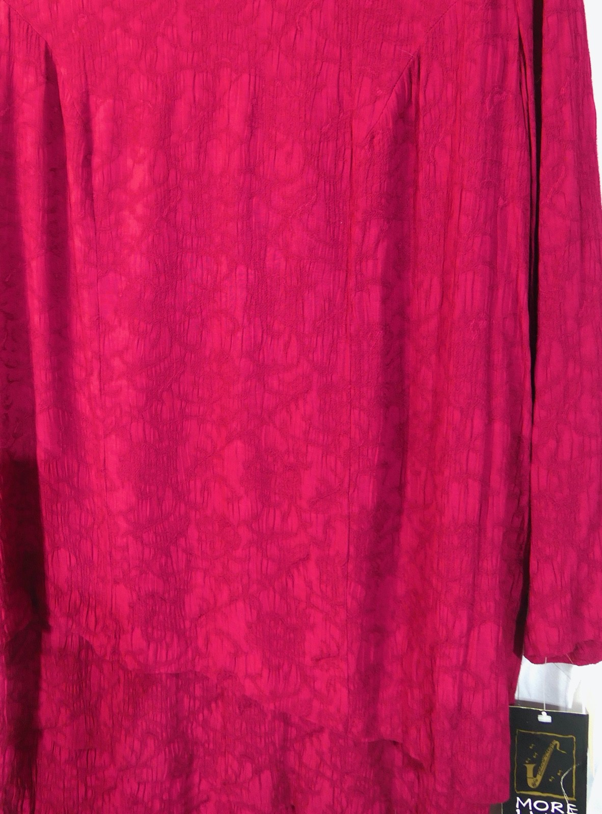 Vintage NOS Nwt Chorus Line More Jazz Red Maroon Layered Tiered Shift Dress 20