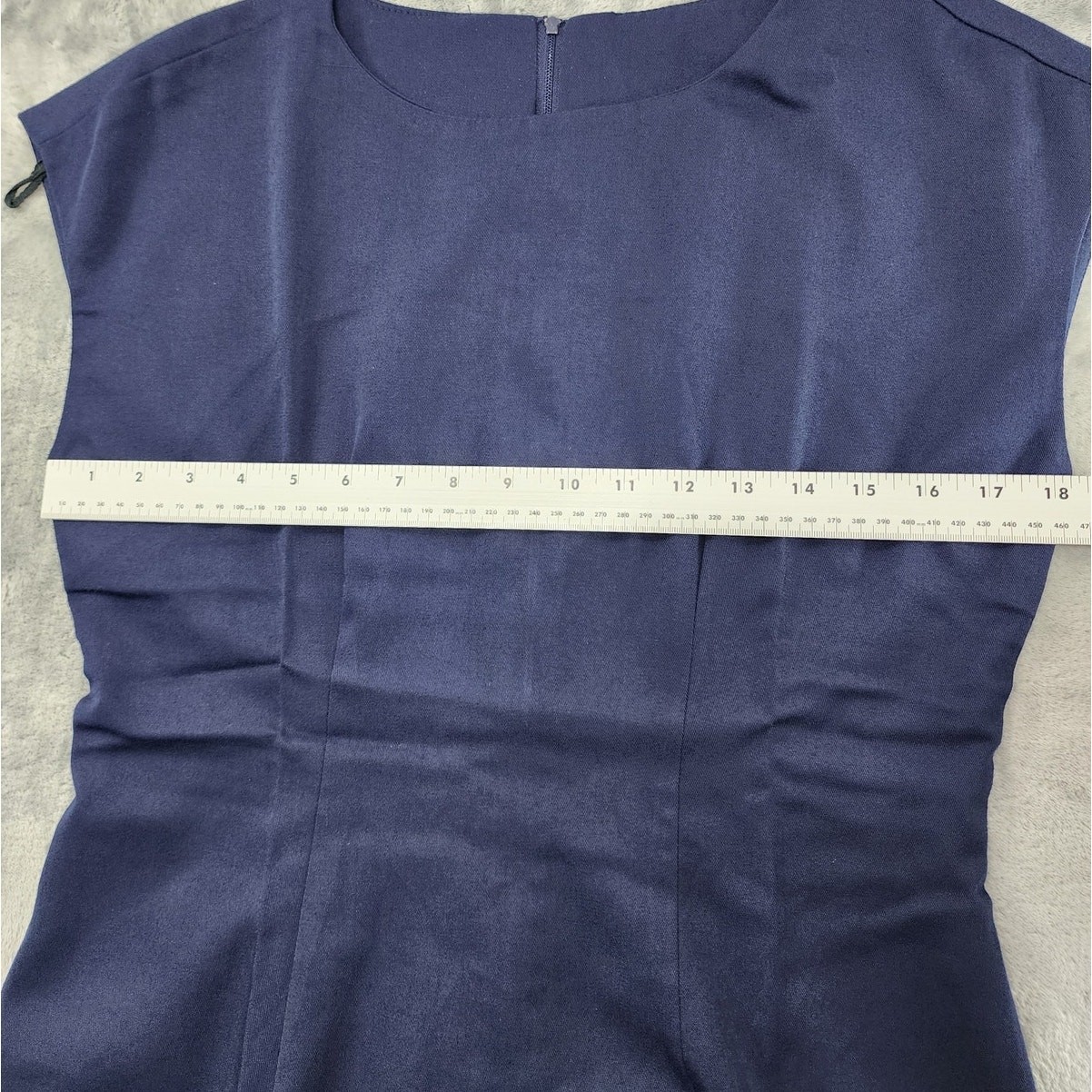 Vintage Jeffery & Dara Dress Womens 5/6 Blue Pencil Sheath Cap Sleeve Preppy