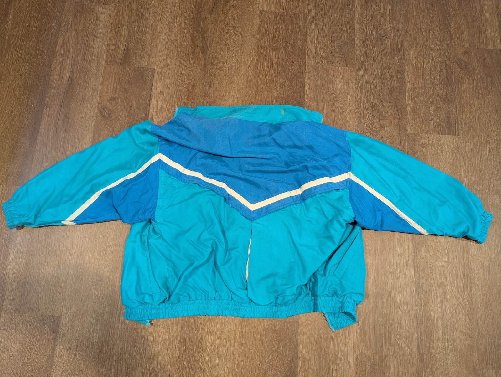 Vintage 80s 90s Avait Sportif Teal Blue Windbreaker Track Suit W Petite Medium