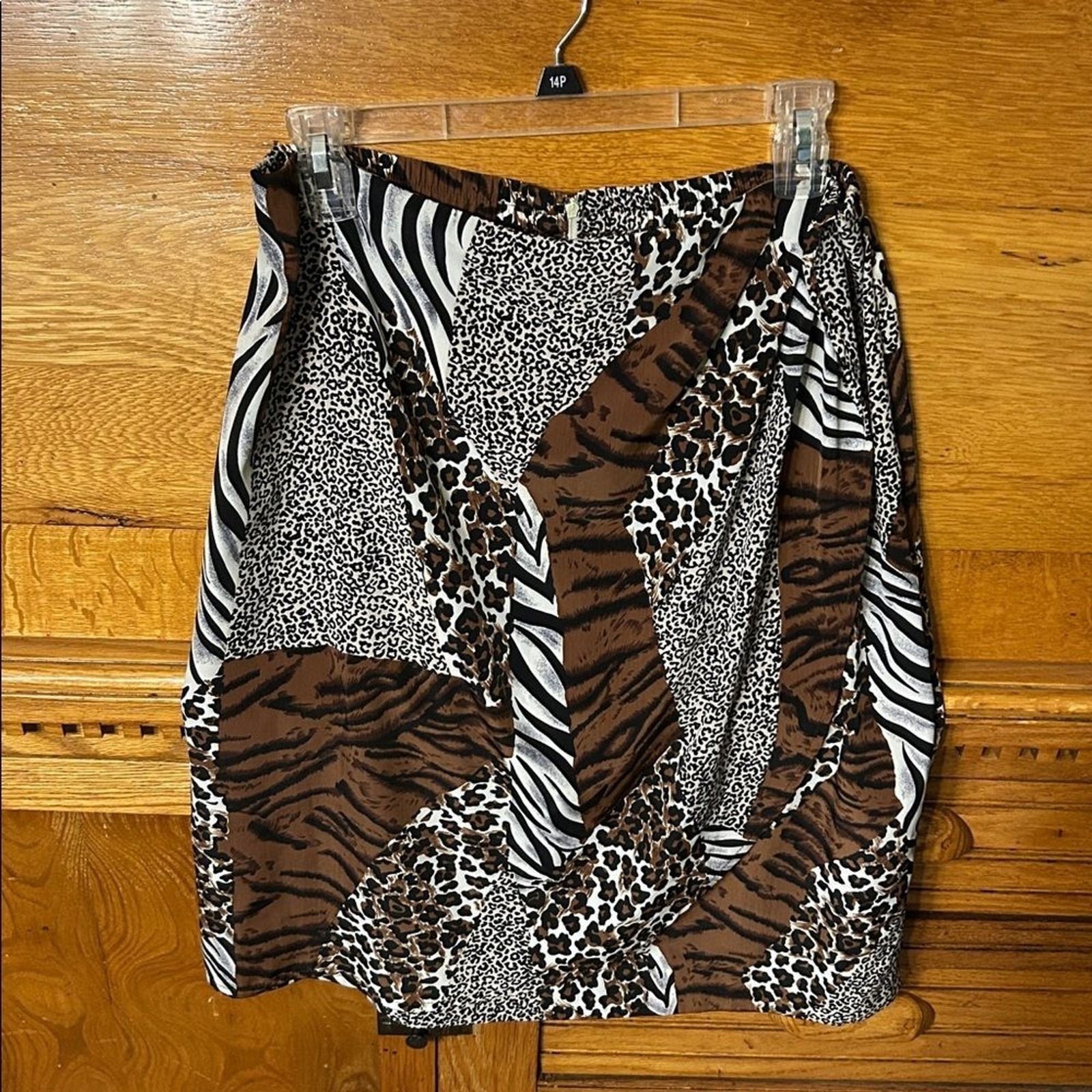 Vintage Y2K Indie Sleaze 3 Piece Set Mixed Animal Print Shirt Tank Skirt Club