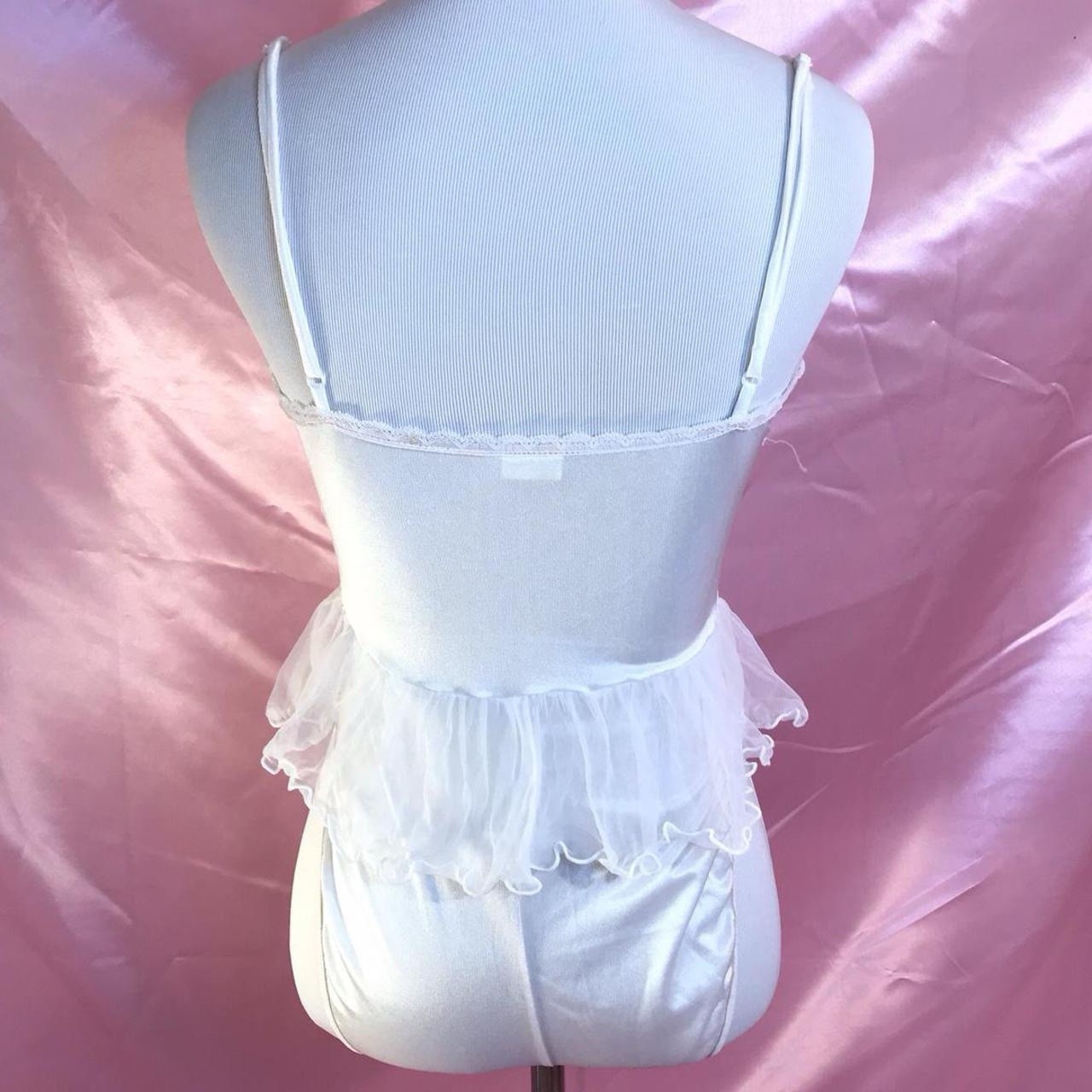 Vintage Delicates White Lace Teddy