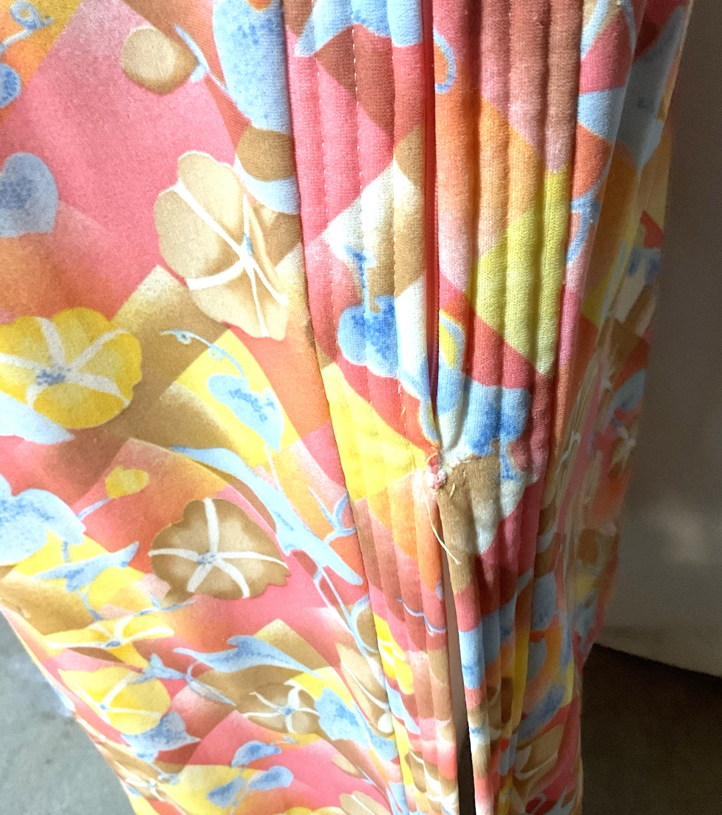 Retro 1980s Sears Take-a-Long House Robe Dress Women XL Multicolor Floral