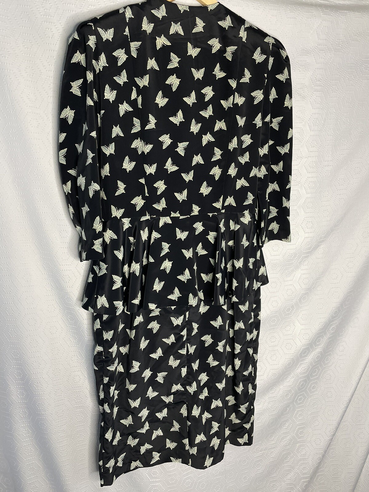 Lot Of 2 80s Dresses 10 Black White Act 1 Liz Robert’s Lace Collar Pleats