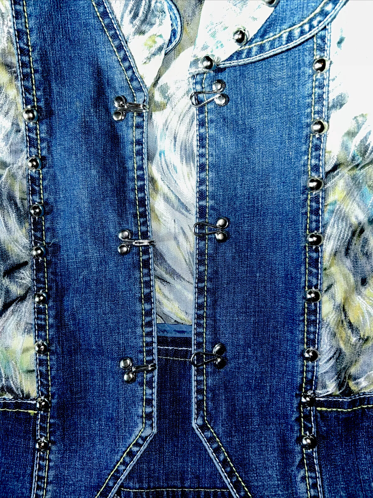 Rare SAMPLE Nancy Bolen For City Girl Women’s Vintage Denim Jacket Size M : 42”