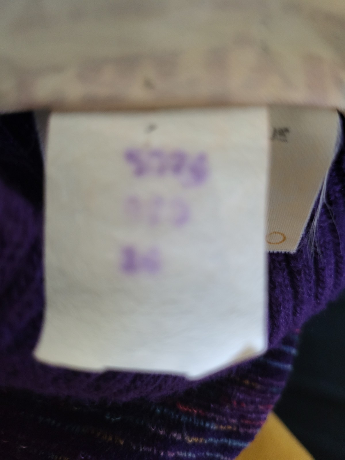 Vintage Carlyle Dress Midi Purple Striped Velour Long Sleeves Sz 14
