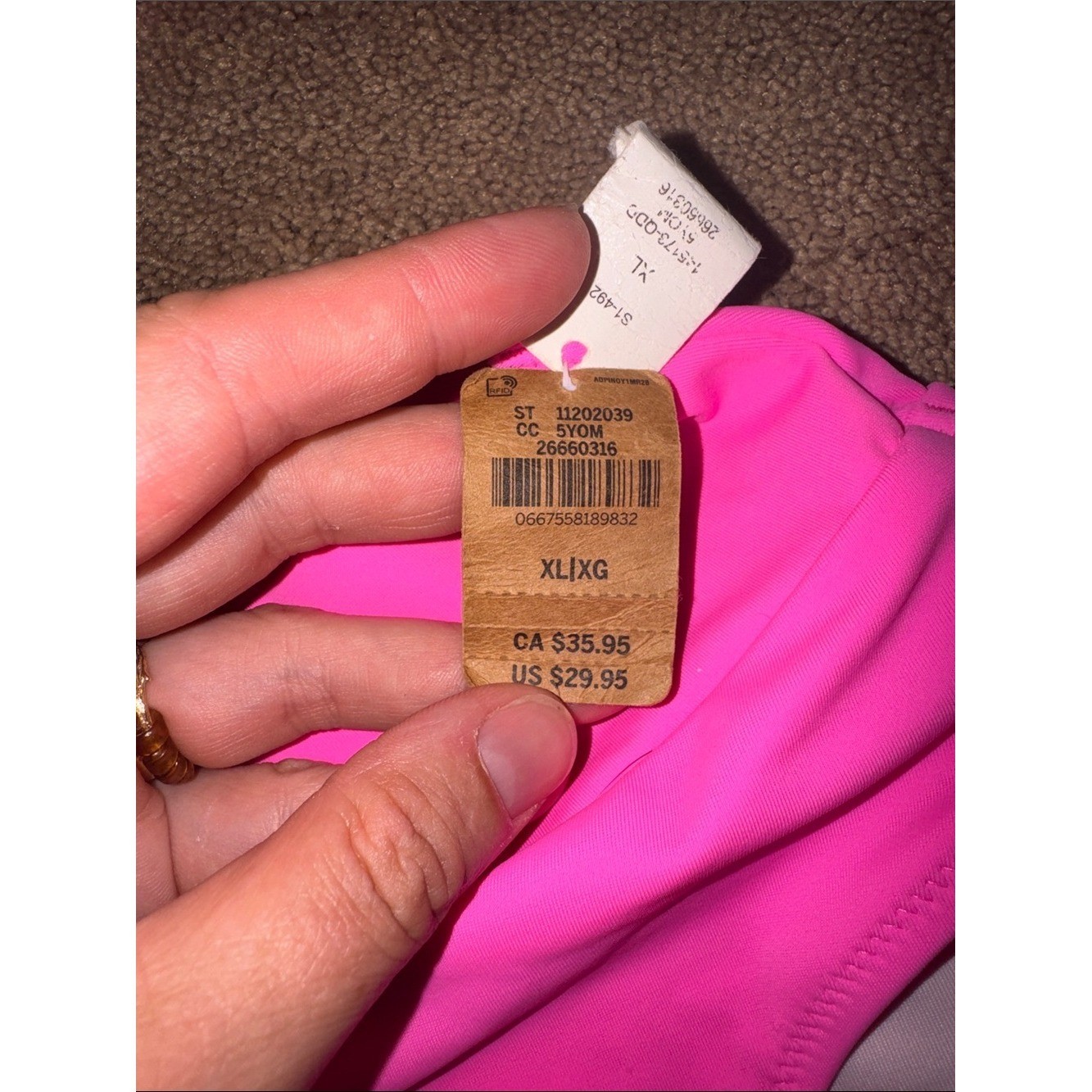 NWT Victoria’s Secret PINK Neon Pink High-Waist Bikini Set Size XLarge