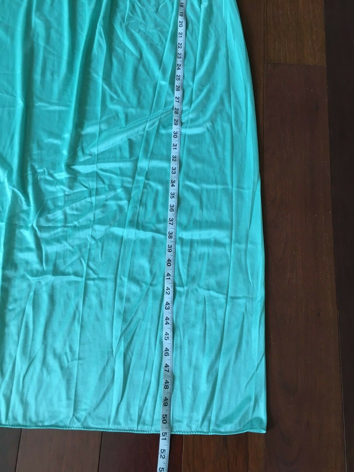 Vtg Sea Foam Green BEAU TRIX Nylon lace full length nightgown size 44