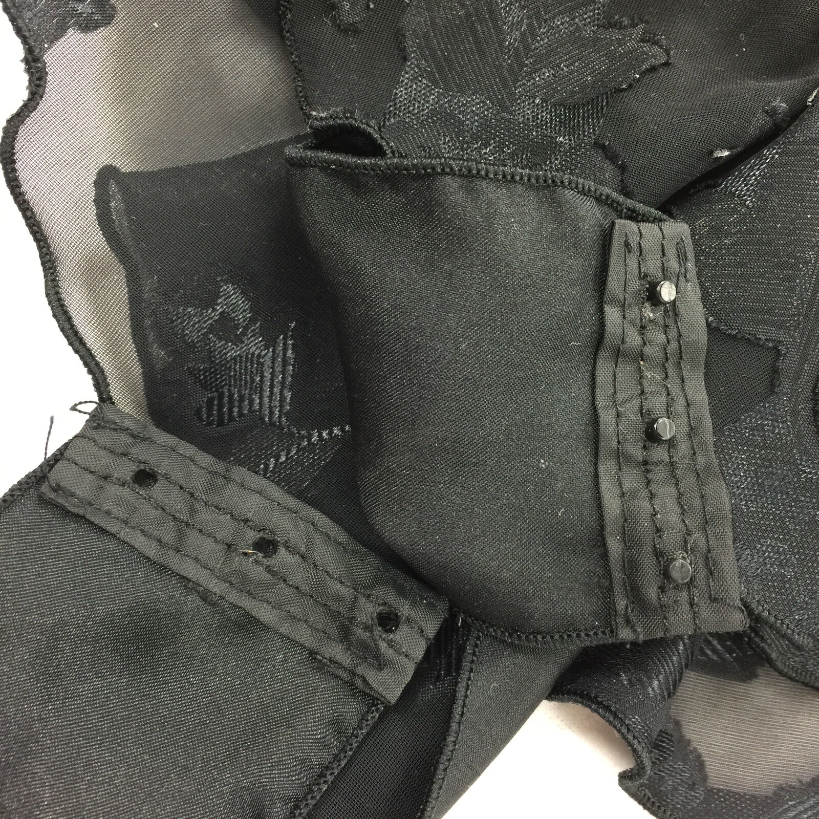 Vintage 1980s Feather Bed Intimate Lingerie Teddy Bodysuit M Black One Piece