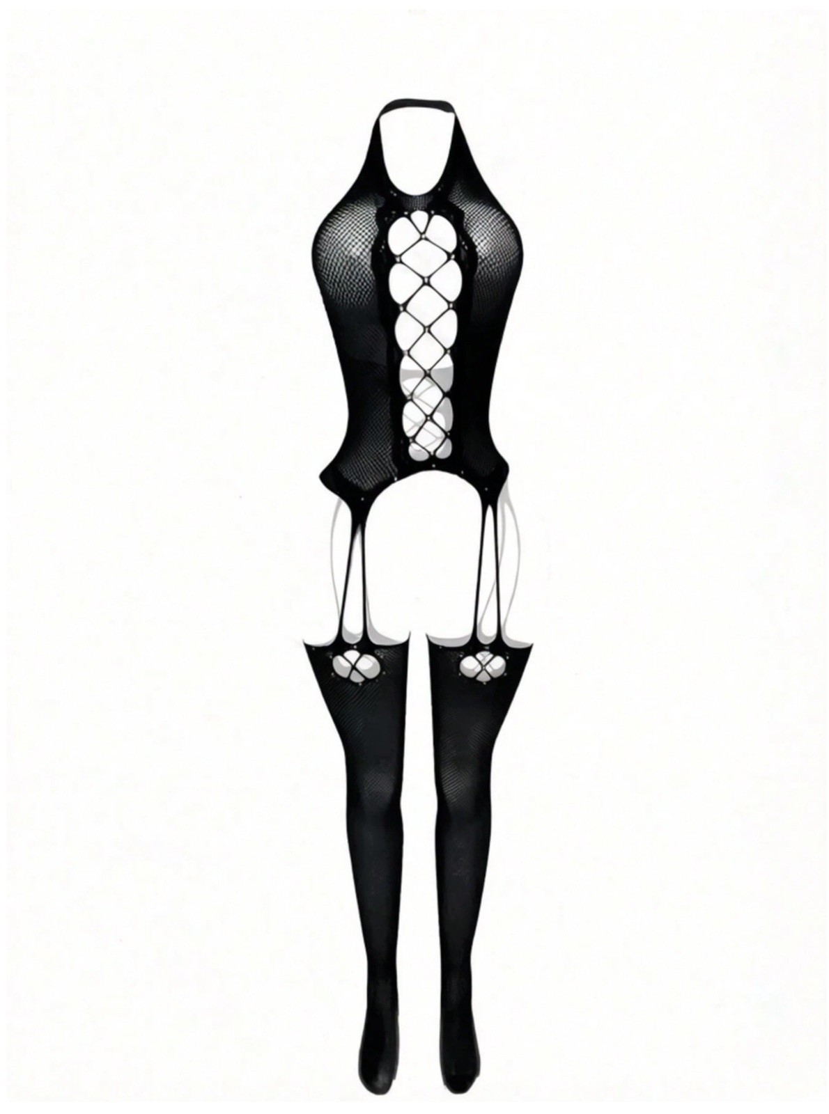 Womens Sexy Sheer Mesh Doll Fishnet Jumpsuit One Size. 3 Different Items