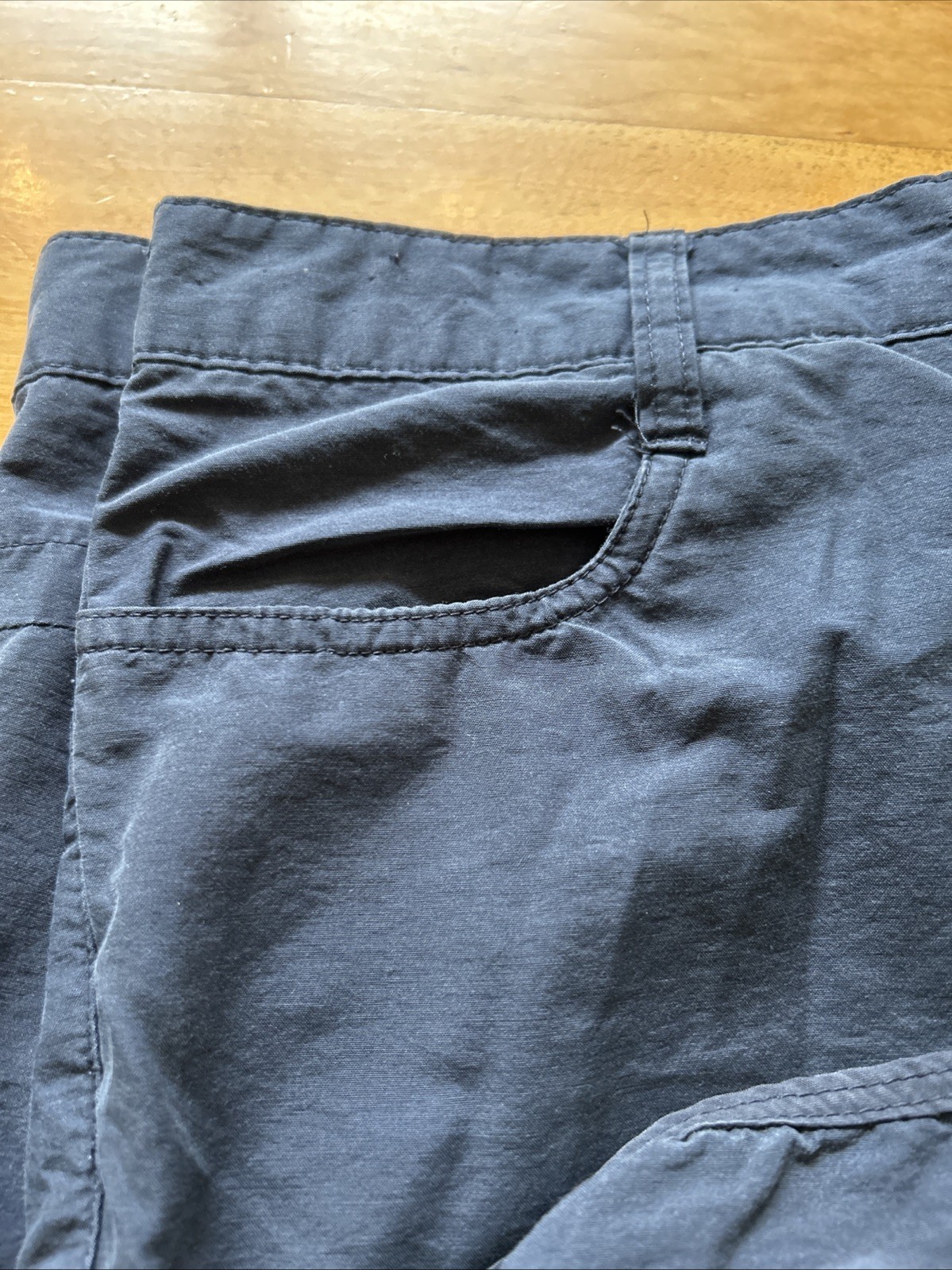 Vtg true 80s Woolrich Capri Shirts cargo pocket Navy Blue dark Women’s-size 8