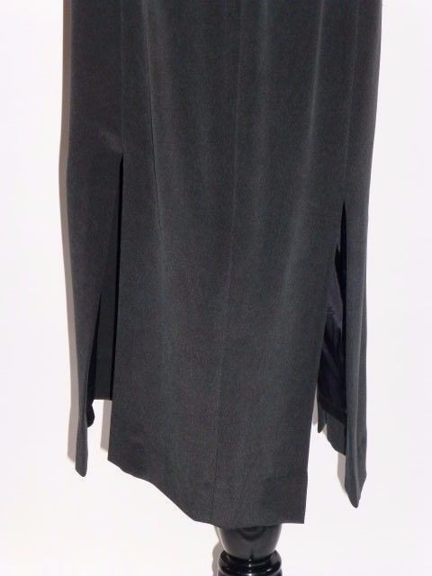 Vintage Dana Buchman Black Silk L.S. „Car Wash” Hem Dress,Size 8, CA. 1980’s, A+