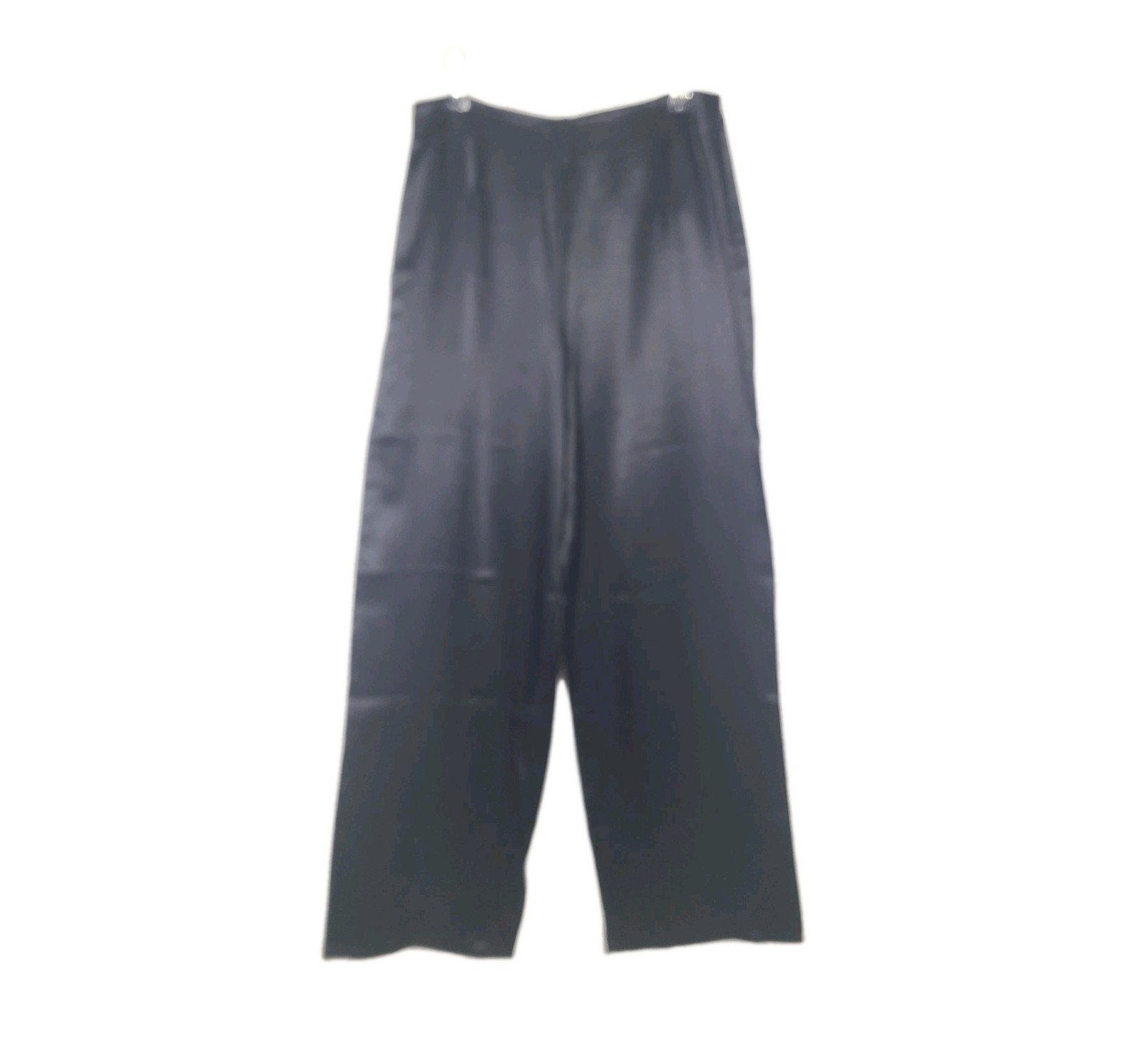 Vtg 1990s Express Black Satin Pants Wide Leg 5/6 31w Mall Brand y2k Evening