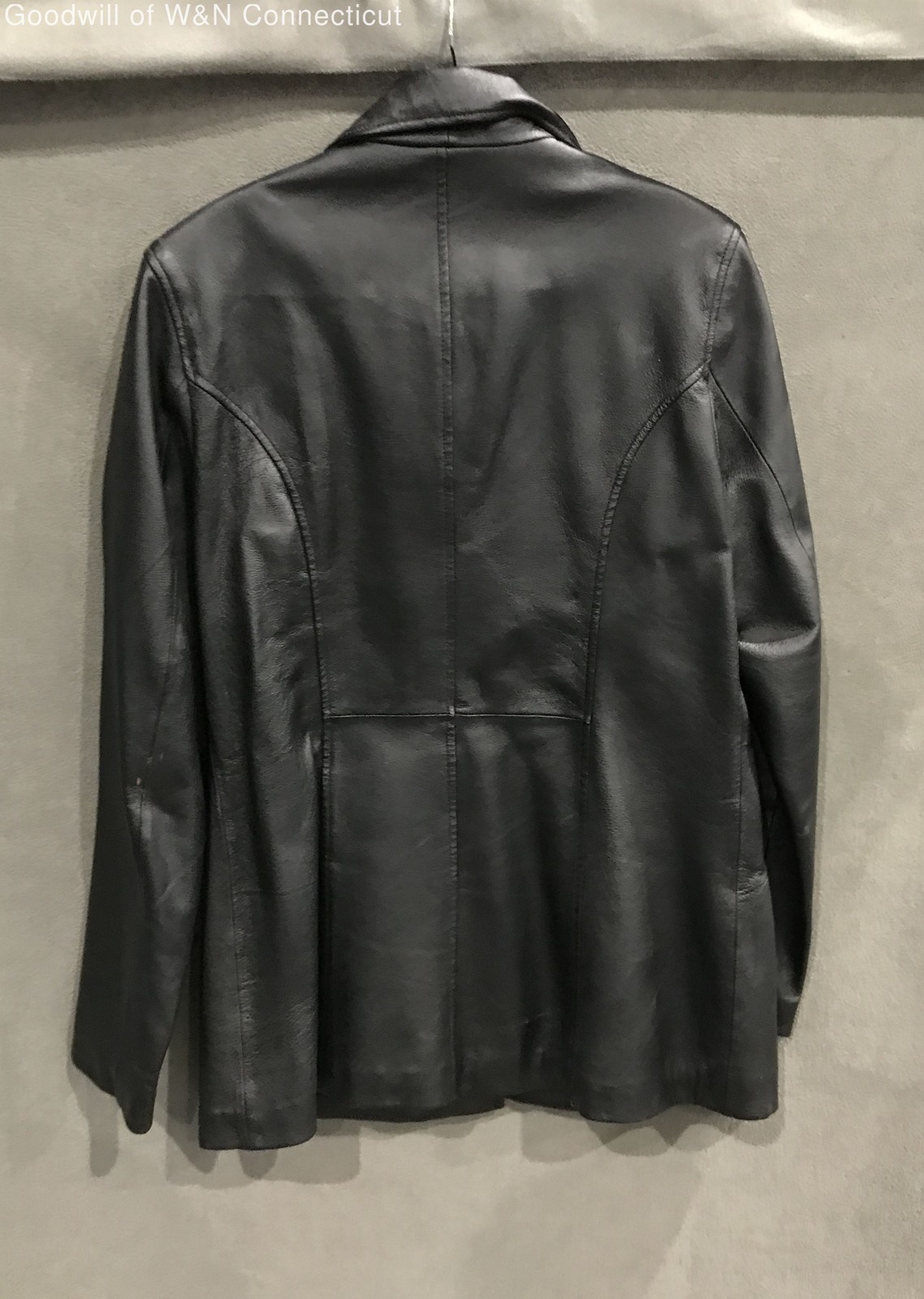 Vintage Y2K Wilsons Leather Women’s Black Genuine Leather Blazer Jacket Sz M