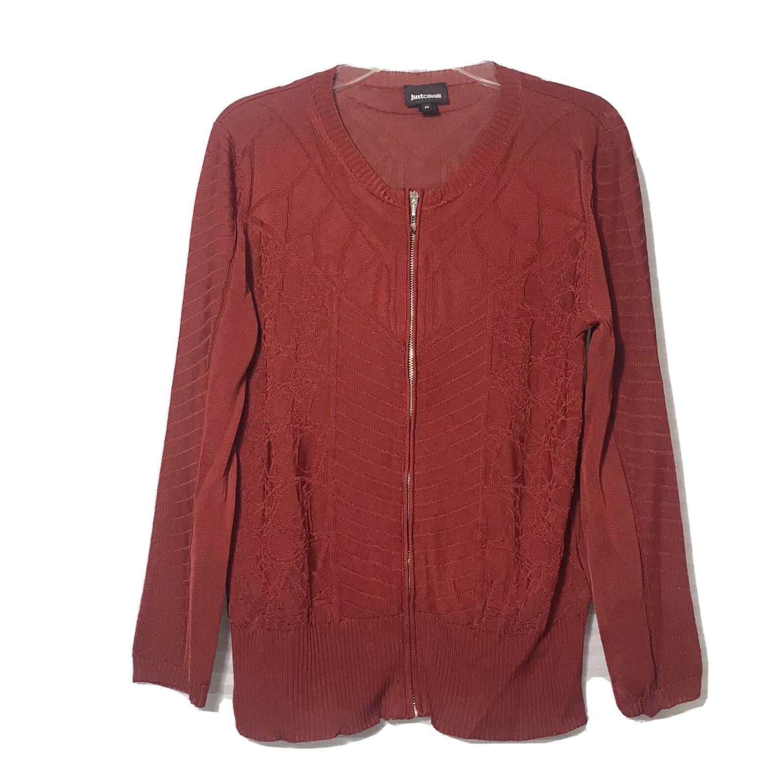 Vintage Just Cavalli Knitwear Sweater Maroon Stretch Size M