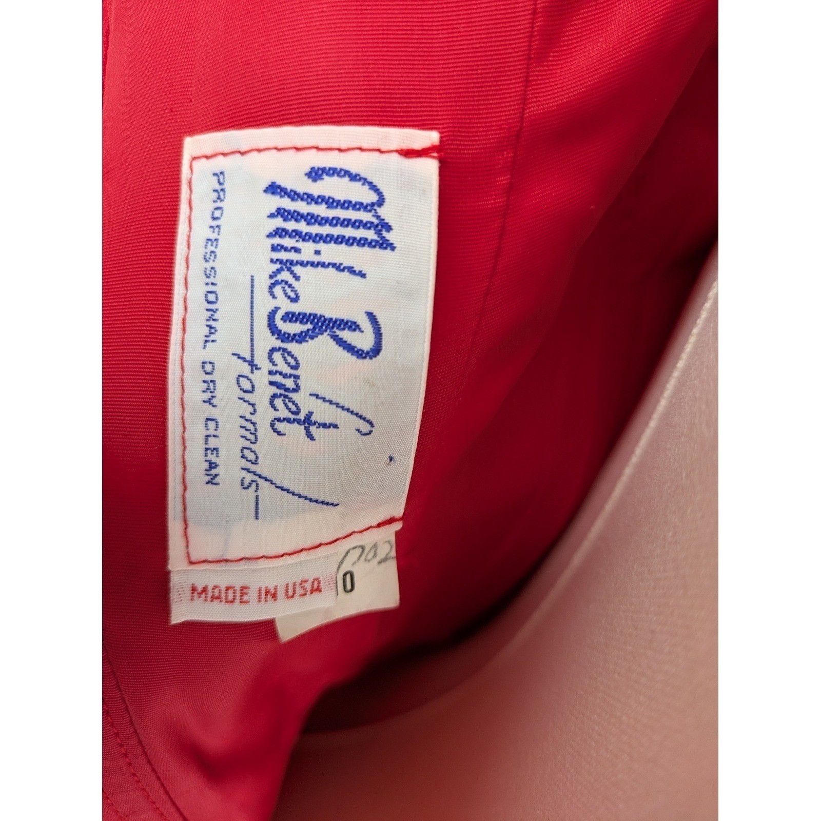 Mike Benet Formals Gown Red Womens Vintage 10 Modern 4 Tulle Satin Bow 80s Dress