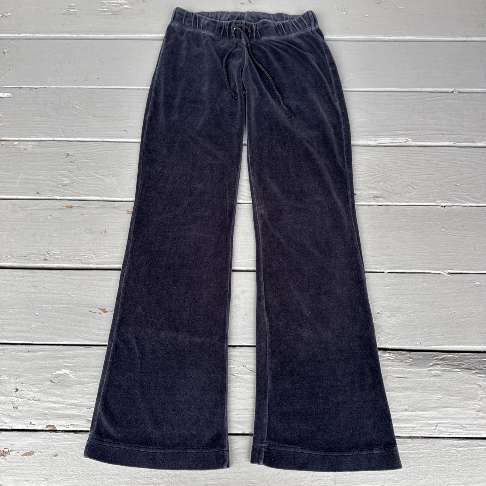 Vintage Y2K COCO Dark Navy velvet Low rise flare Sweatpants Size M