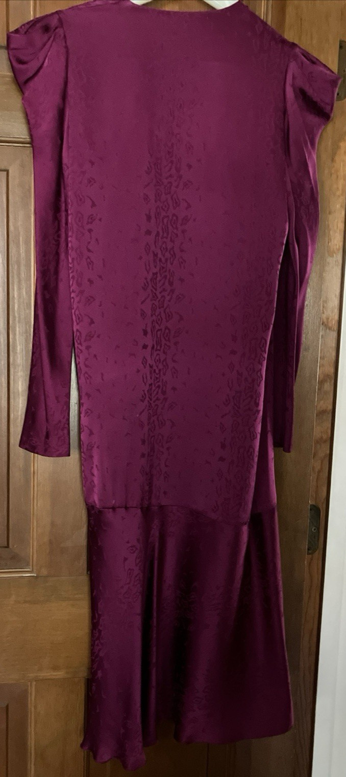 Vintage Nora Noh Saks Fifth Avenue 100% Silk Dress Fuchsia Pink Size 4